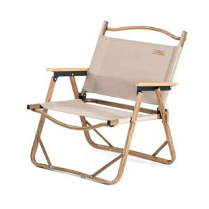 כסא שטח מתקפל אלומיניום - דמוי עץ