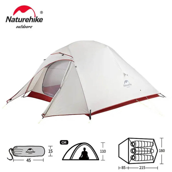 אוהל קל במיוחד 3 אנשים | Naturehike Cloud Up 3 20D