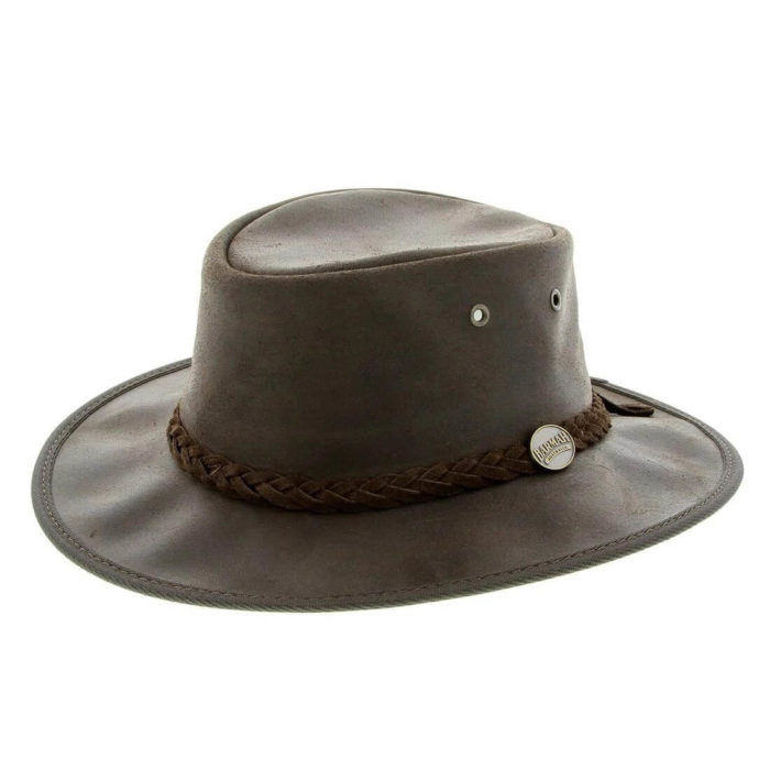 כובע בוקרים עור רחב שוליים - Barmah 1062BR